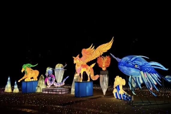 庆城县岐黄周祖文化景区国潮灯展紧张筹备